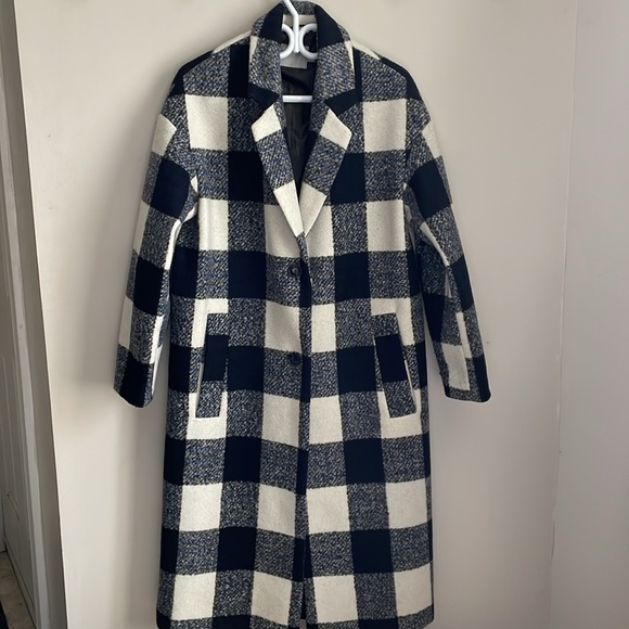 ASOS Check Coat with Pocket Detail - Multi / UK 14 - Picture 4 of 4